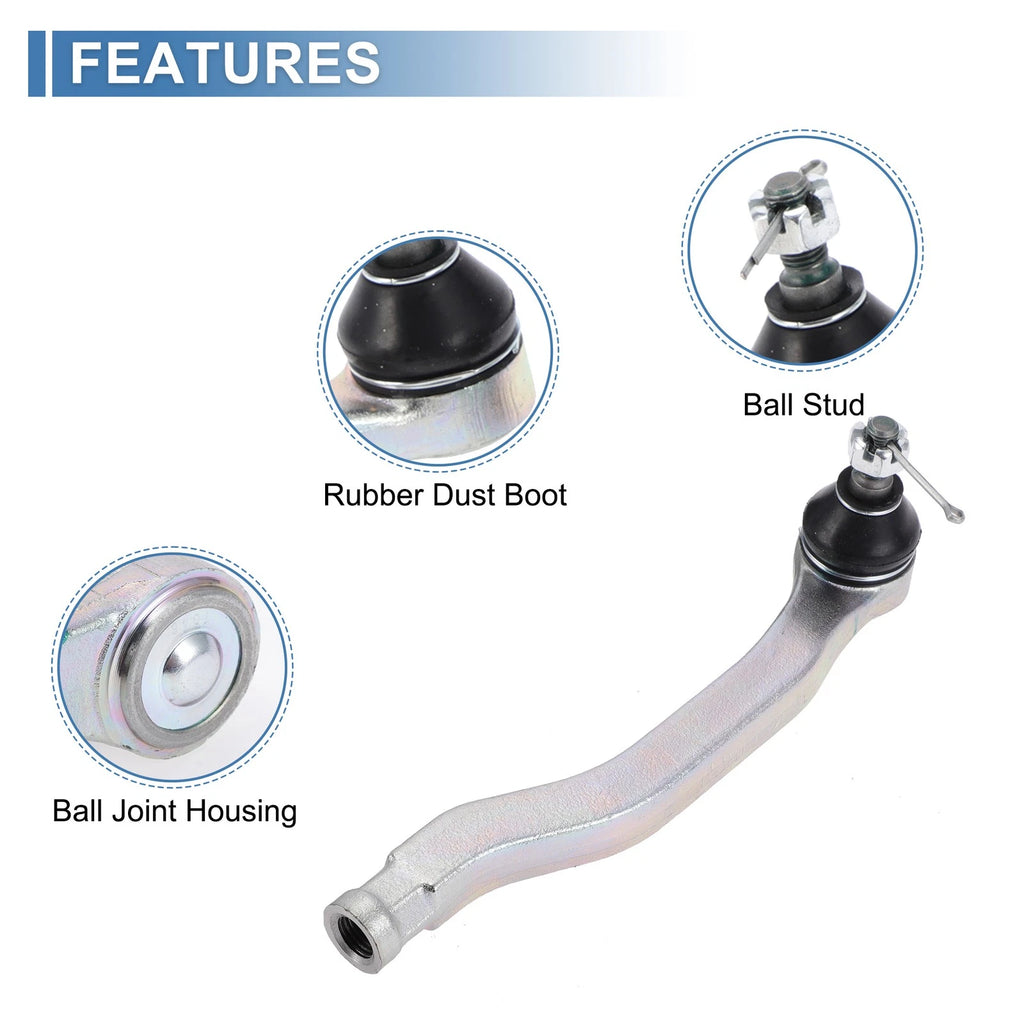2pcs Front Outer Tie Rod Ends for Honda Accord (1990–1993) No. ES3153/ES3154