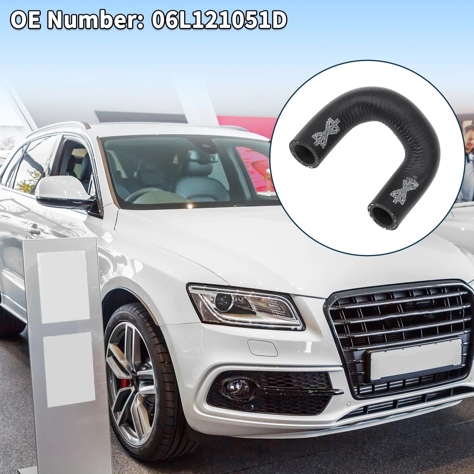 Radiator Hose Coolant Pipe for Audi Q5 (2010–2017) No. 06L121051D Rubber