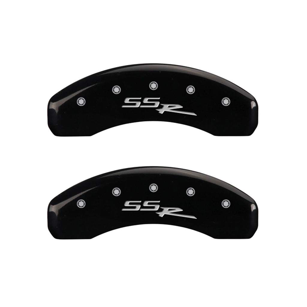 Front and Rear Black Caliper Covers for 2006 Chevy SSR by MGP