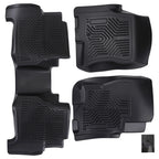 TPE Floor Mats for Nissan Frontier Crew Cab (2008–2021) Black All-Weather