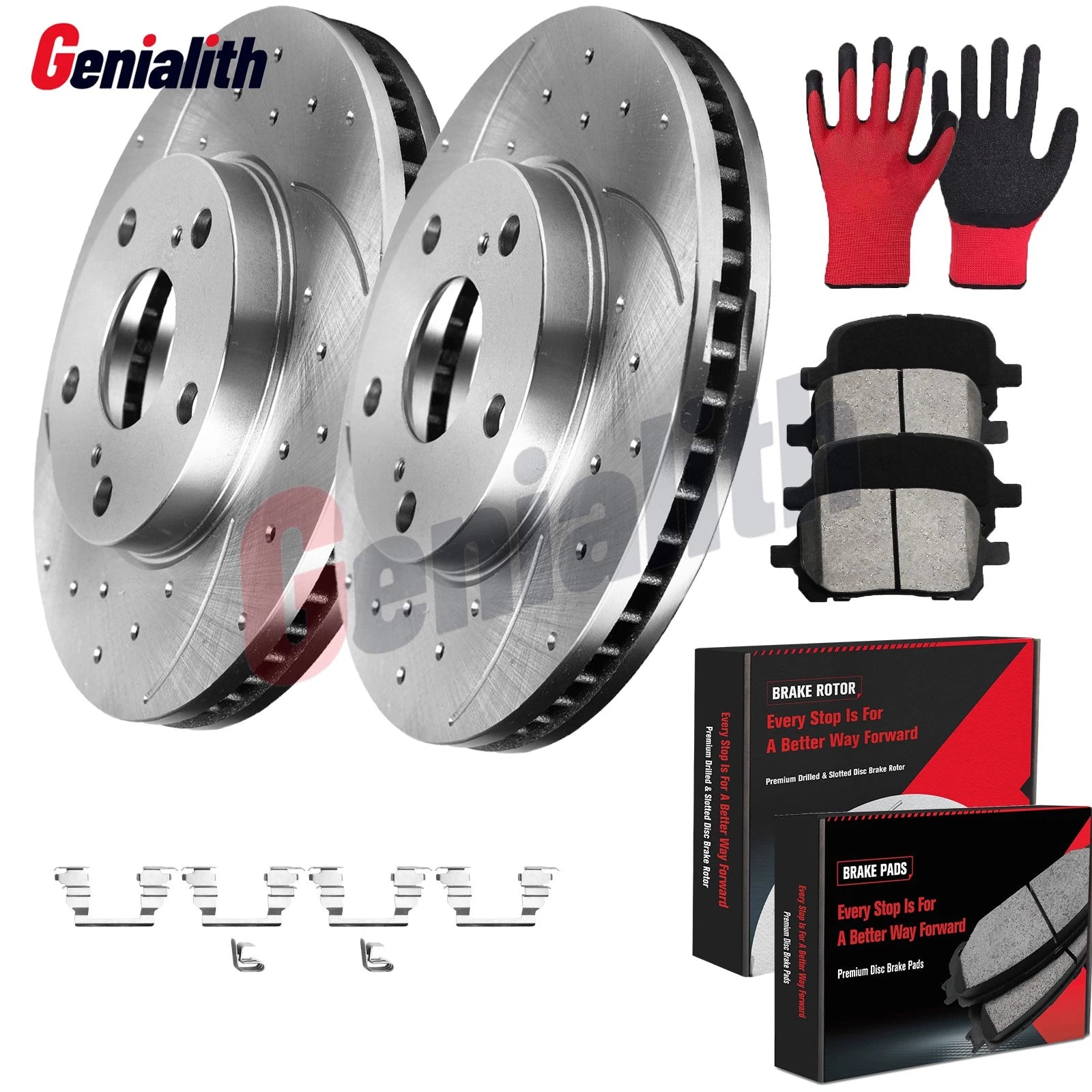Front Brake Rotors Ceramic Pads Kit for Toyota Camry Solara (1997–2003)