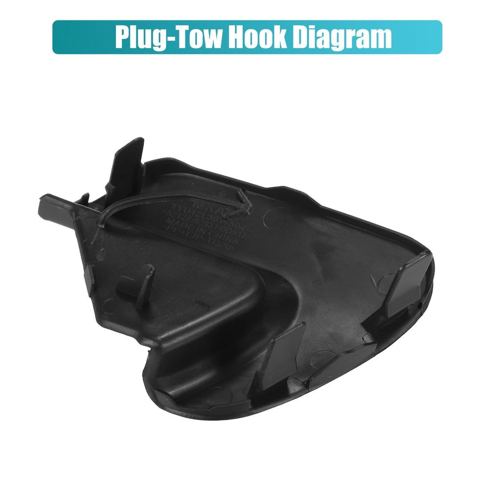 Tow Hook Cover for Toyota Yaris (2012–2018) No. 52127-52931 Black