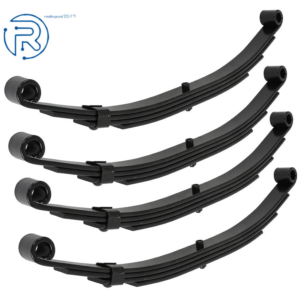 Set of 4 Trailer Leaf Springs 4 Leaf Double Eye 2500 lbs Cap for 5000 lbs Axle