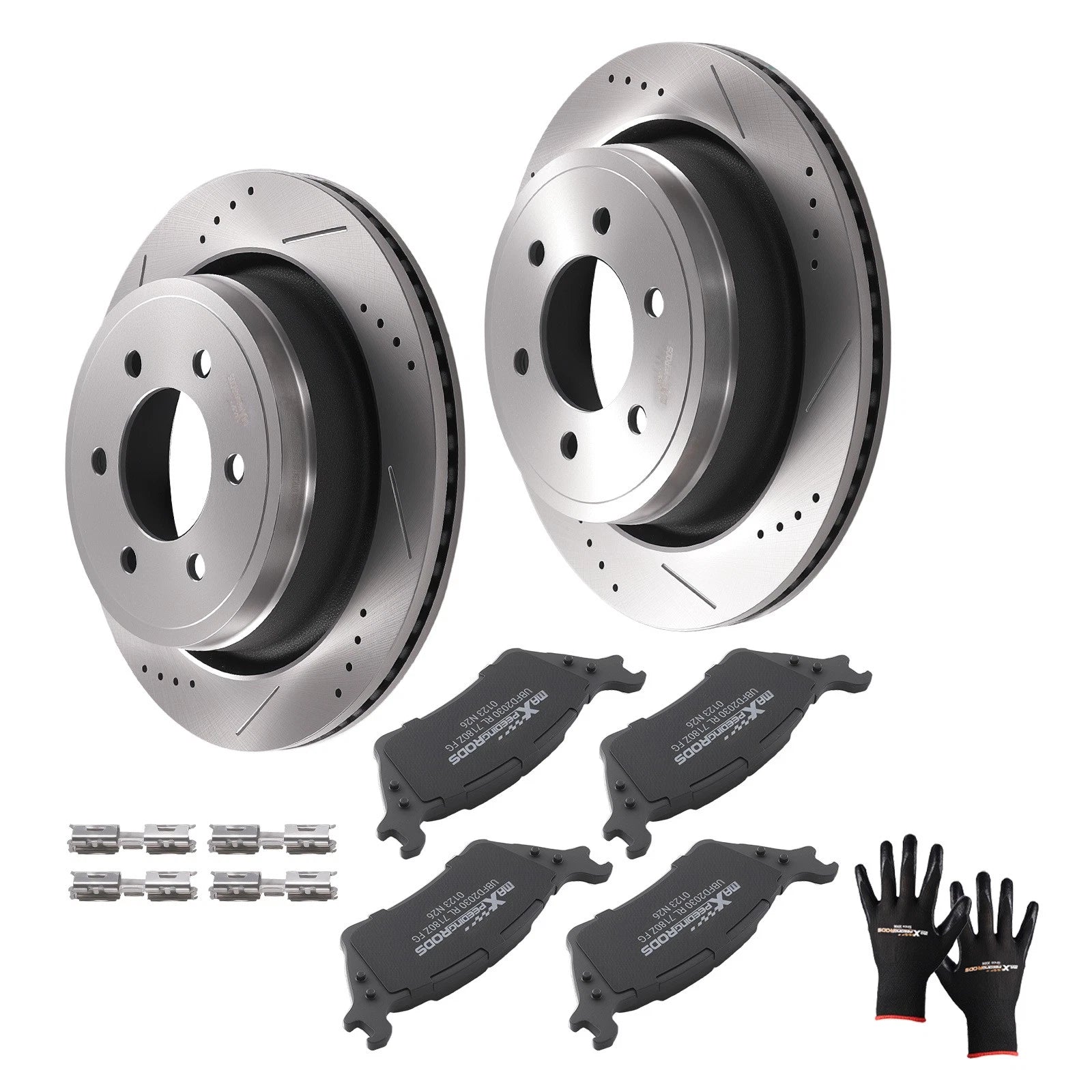 Rear Disc Brake Rotors & Ceramic Pads for Ford F-150 (2012–2020) S54186 D1602
