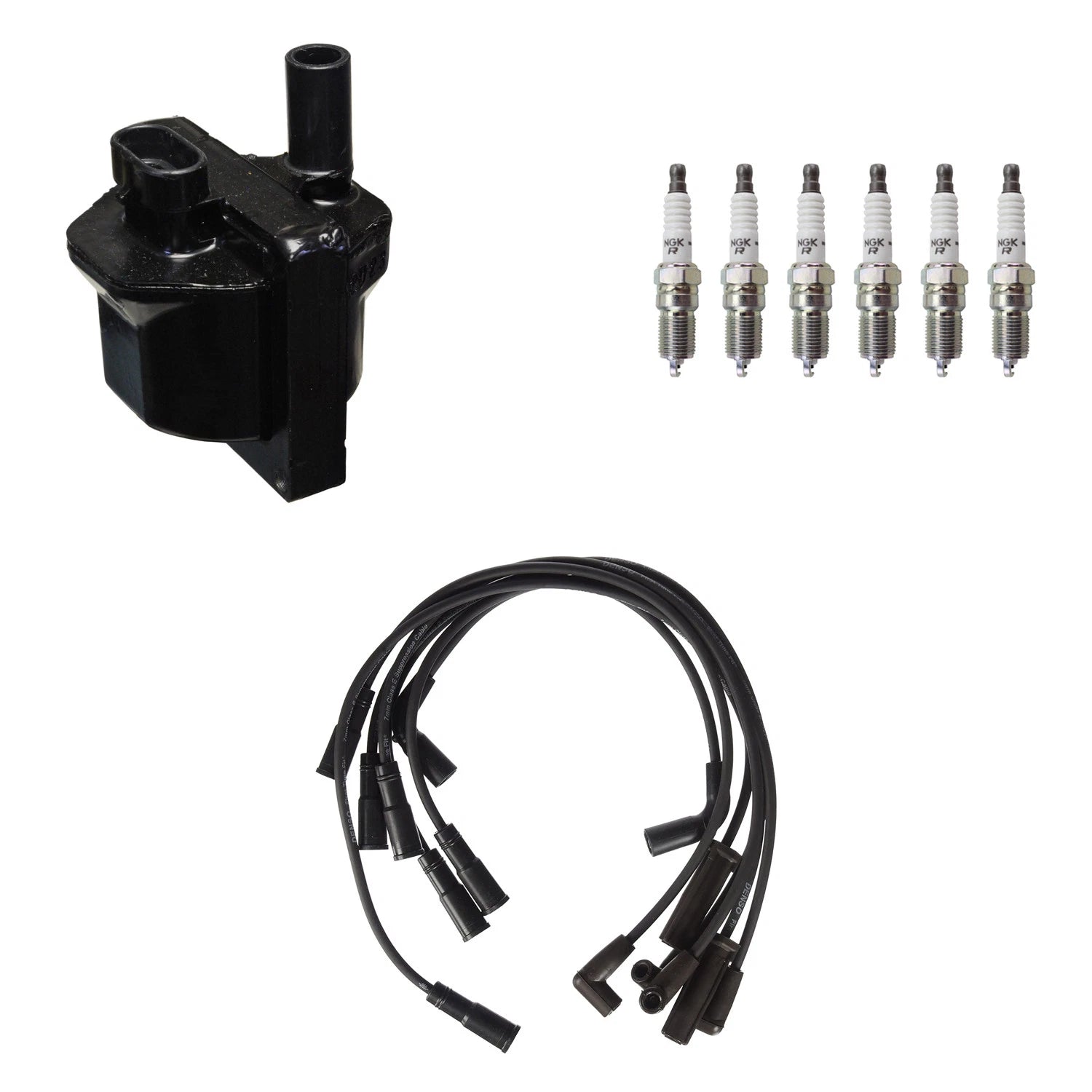 Denso Ignition Coil Wires & NGK Spark Plugs Kit for Express 1500 (1996–2002)