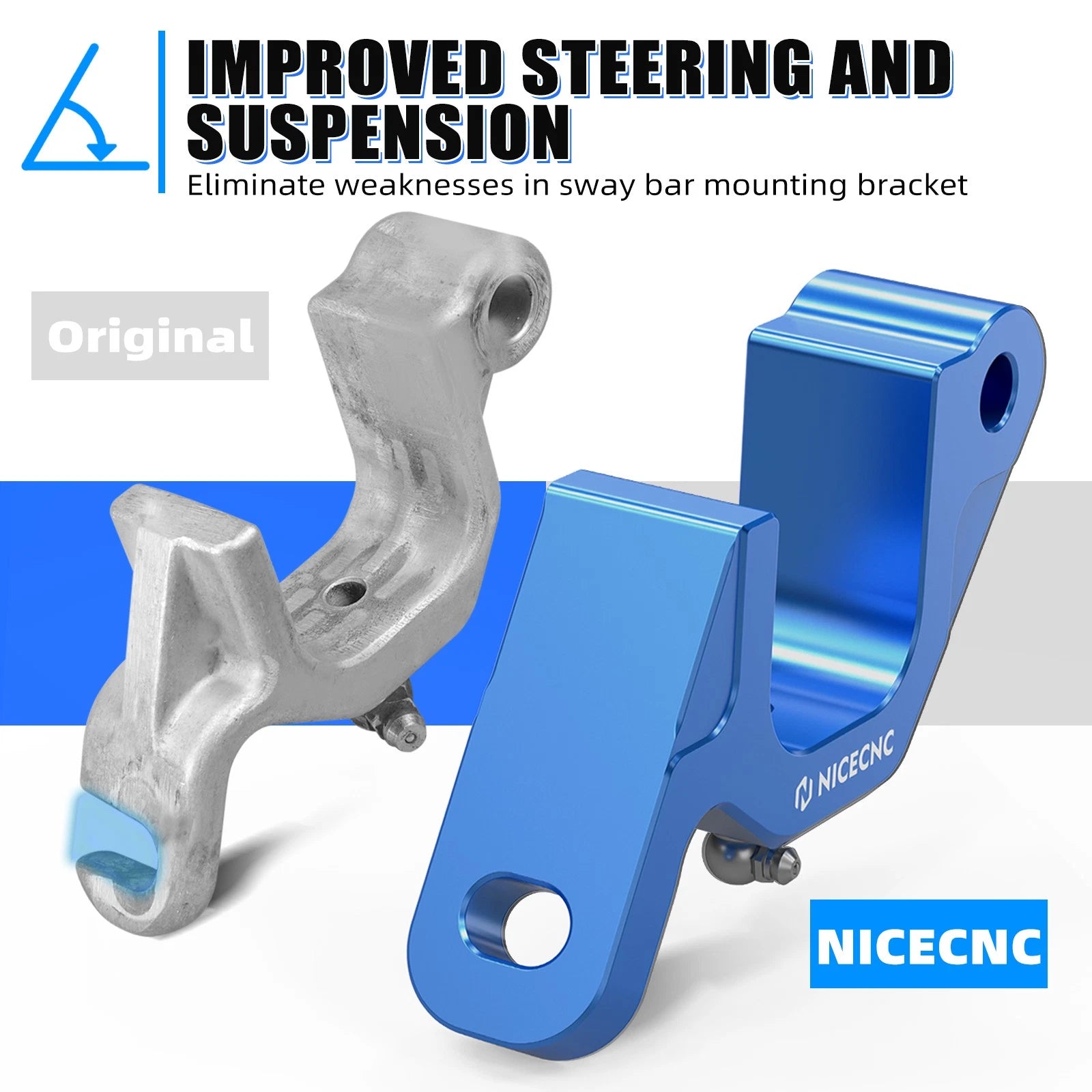 Front Stabilizer Bar Mounting Brackets for Polaris General 1000/4 (2021–2023)