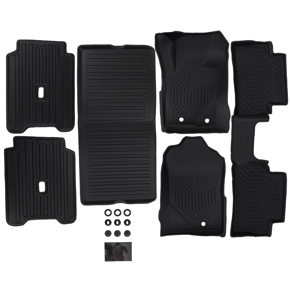 Set of 2 All Weather Black Floor Mats for Ford Bronco 2 Door (2021–2025) TPE Waterproof