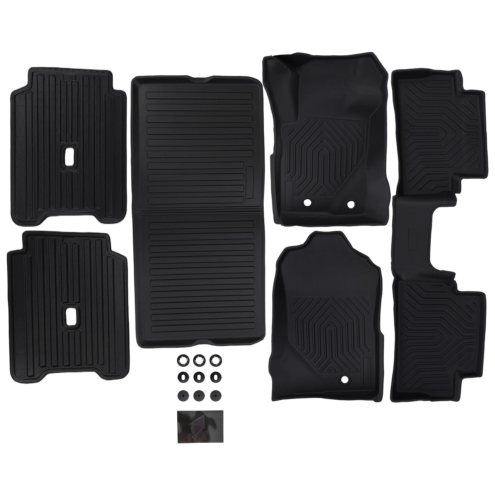 Set of 2 All Weather Black Floor Mats for Ford Bronco 2 Door (2021–2025) TPE Waterproof