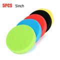 Set of 5 Sponge Polishing Pads 150mm for Automotive Buffing