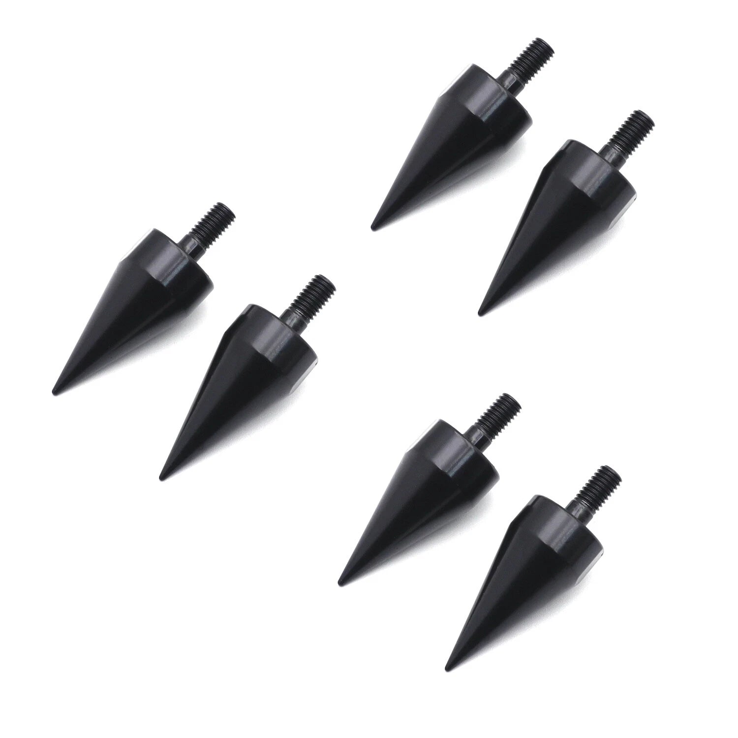 6PC Black Universal Motorcycle Spike Bolts for Windscreen Fairings