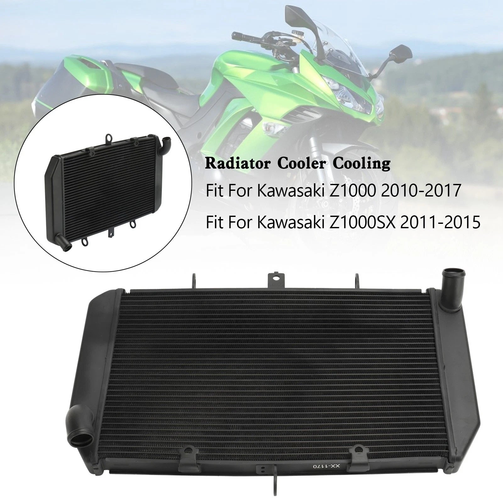 Aluminum Radiator for Kawasaki Z1000 SX (2010–2017)