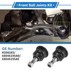2X Front Upper Ball Joints for Dodge Durango (2011–2015) No.K500285/68046195AD