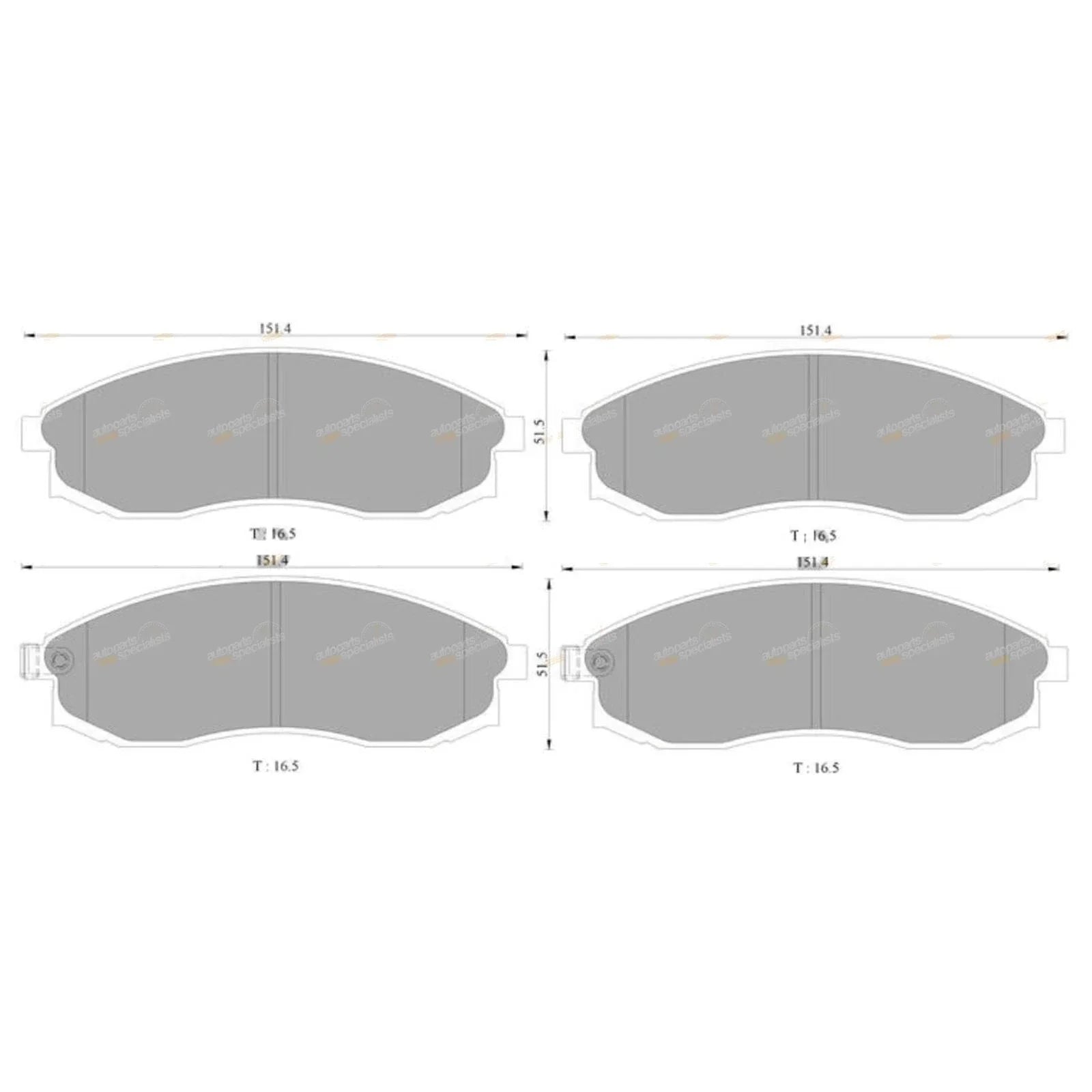 Wagner Front Disc Brake Pad Set for Nissan Maxima A32 3.0L VQ30DE (1995 - 1999)