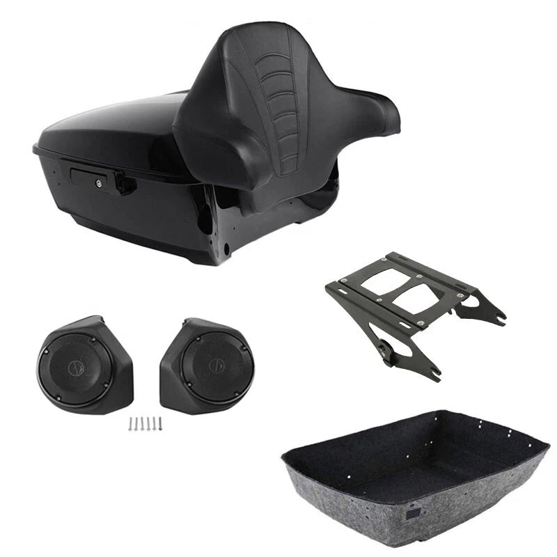 Trunk Rack Backrest Speakers Mount for Harley Electra Glide (2014–2026)