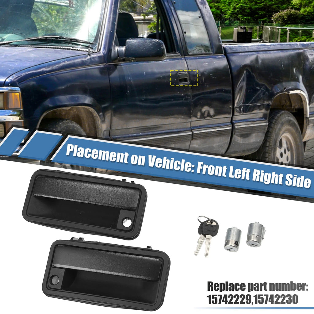 Front Exterior Door Handle Lock Cylinder W/ Keys for Chevrolet GMC (15742229)