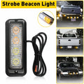 4X LED Amber White Emergency Beacon Strobe Light for Truck