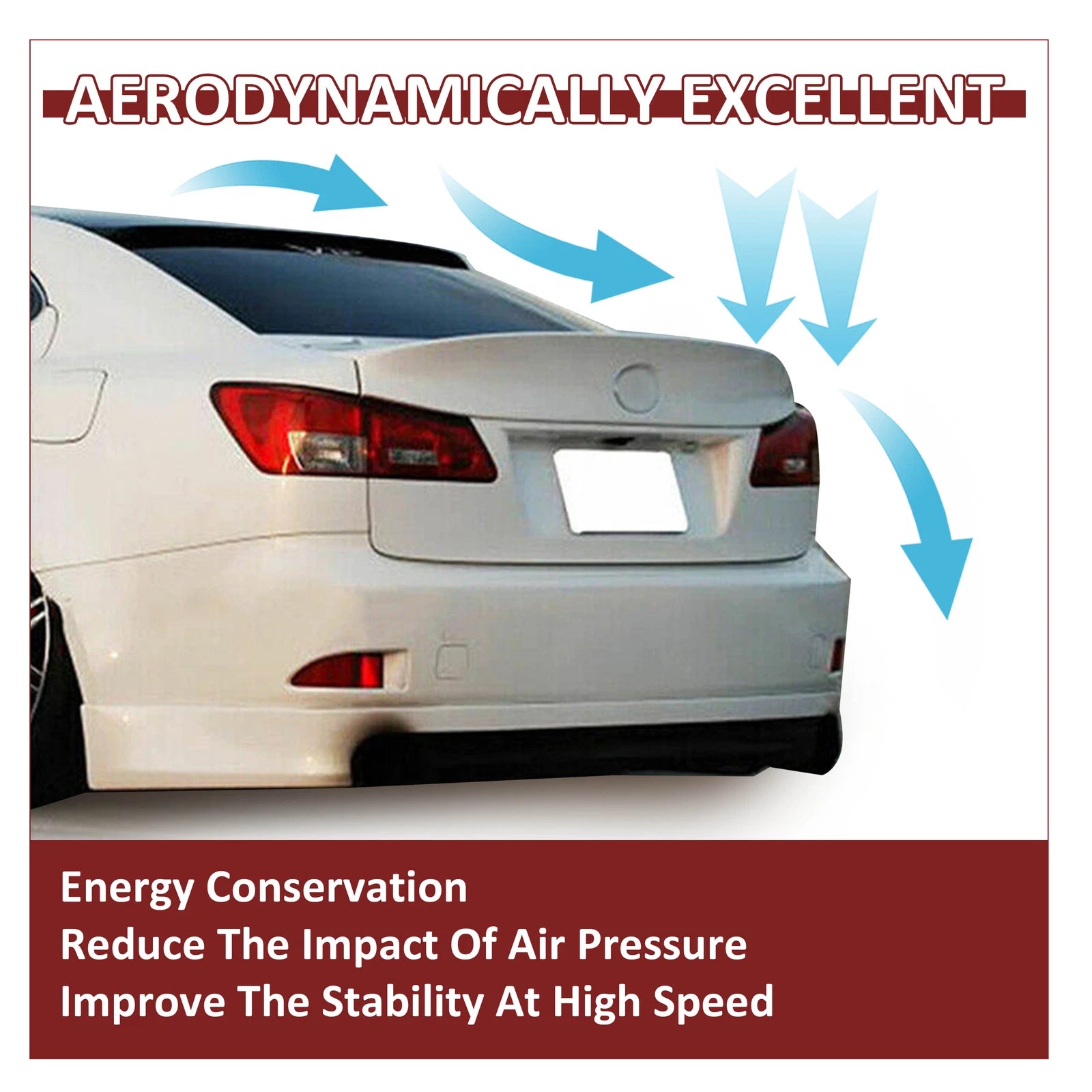 Duckbill Rear Window Roof Spoiler for Lexus IS250 IS350 ISF (2006–2013)