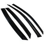 Wavy Mugen Black Window Visor Rain Guard Deflector for Honda Civic Sedan (2016–2021)
