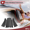 8 Pcs Car Door Pillar Window Trim for Toyota Wish AE20 (2009–2017) Carbon Fiber