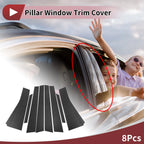 8 Pcs Car Door Pillar Window Trim for Toyota Wish AE20 (2009–2017) Carbon Fiber