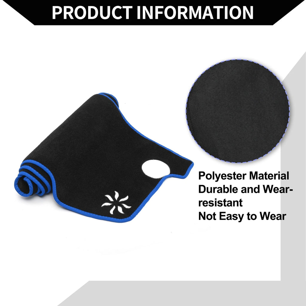 Dashboard Cover Mat for Honda Vezel RV3-RV6 (2021–2024) Black Blue Set of 1