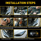4X LED Car Switchback Tube DRL Light Strip for Universal