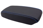 Leather Console Lid Armrest Cover for Acura Integra (1994–2001) Blue Stitch