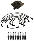 Ignition Wires & Spark Plugs Kit for Buick Caddy Chevy Caprice V8 (1 Coil, 8 Plugs)