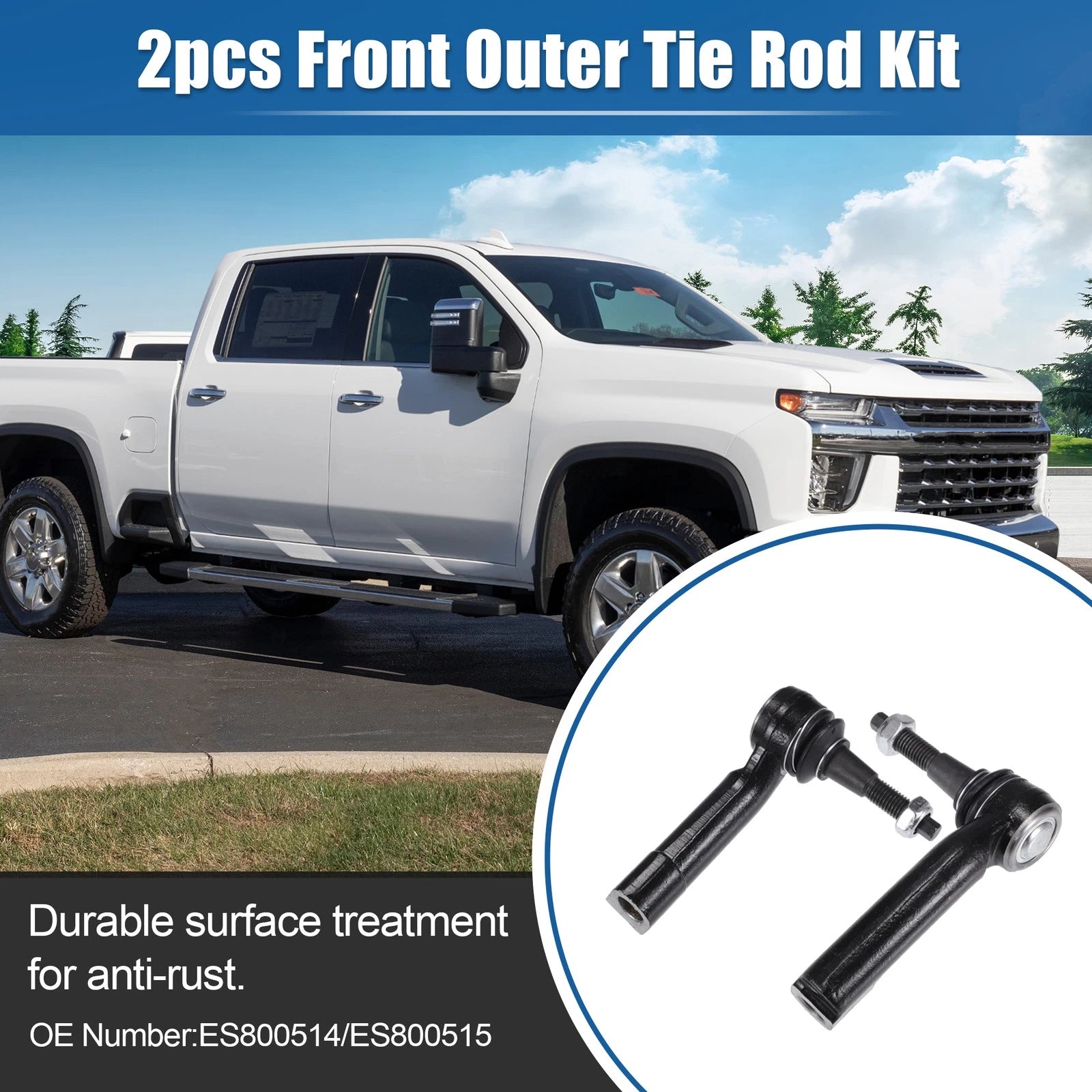 2X Front Tie Rod End Links for Ford F-150 (2009–2020) No. ES800514/ES800515