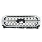 Front Upper Bumper Grille Assembly for Ford F-150 (2021-2023) Chrome Silver