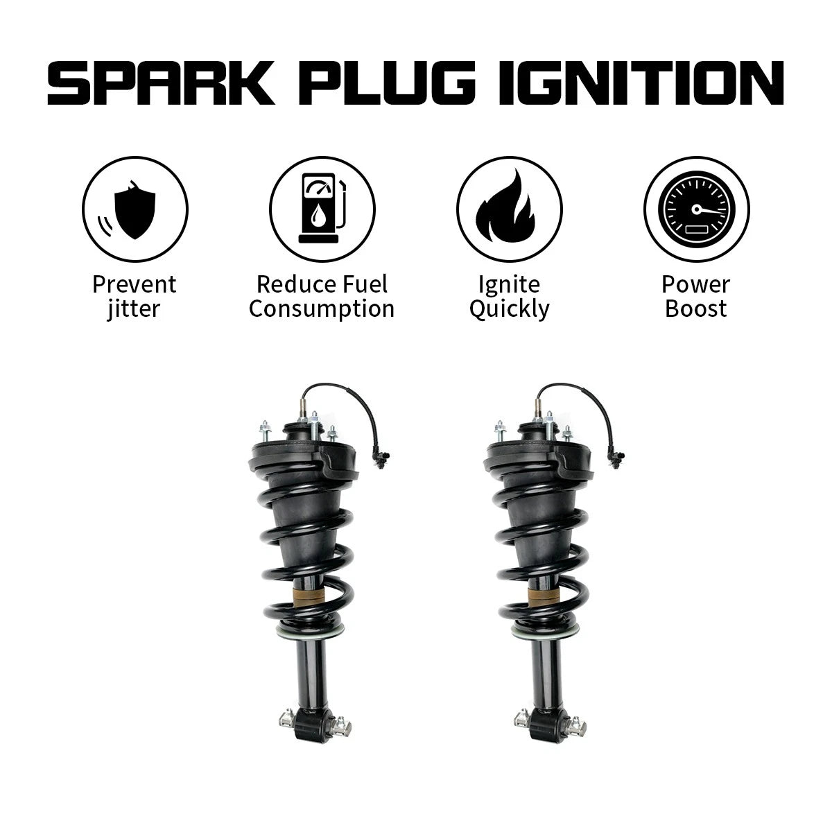 2X Front Shock Absorber Strut Assys for Chevy Tahoe Suburban (2015–2020) 84176631