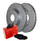Front Brake Kit with 294mm Drilled Rotors & TRW Ceramic Pads for Sebring Caliber Patriot (2007–2010)