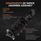 2X Quick Complete Struts Shocks Coil Springs for Hyundai Santa Fe (2010–2012)