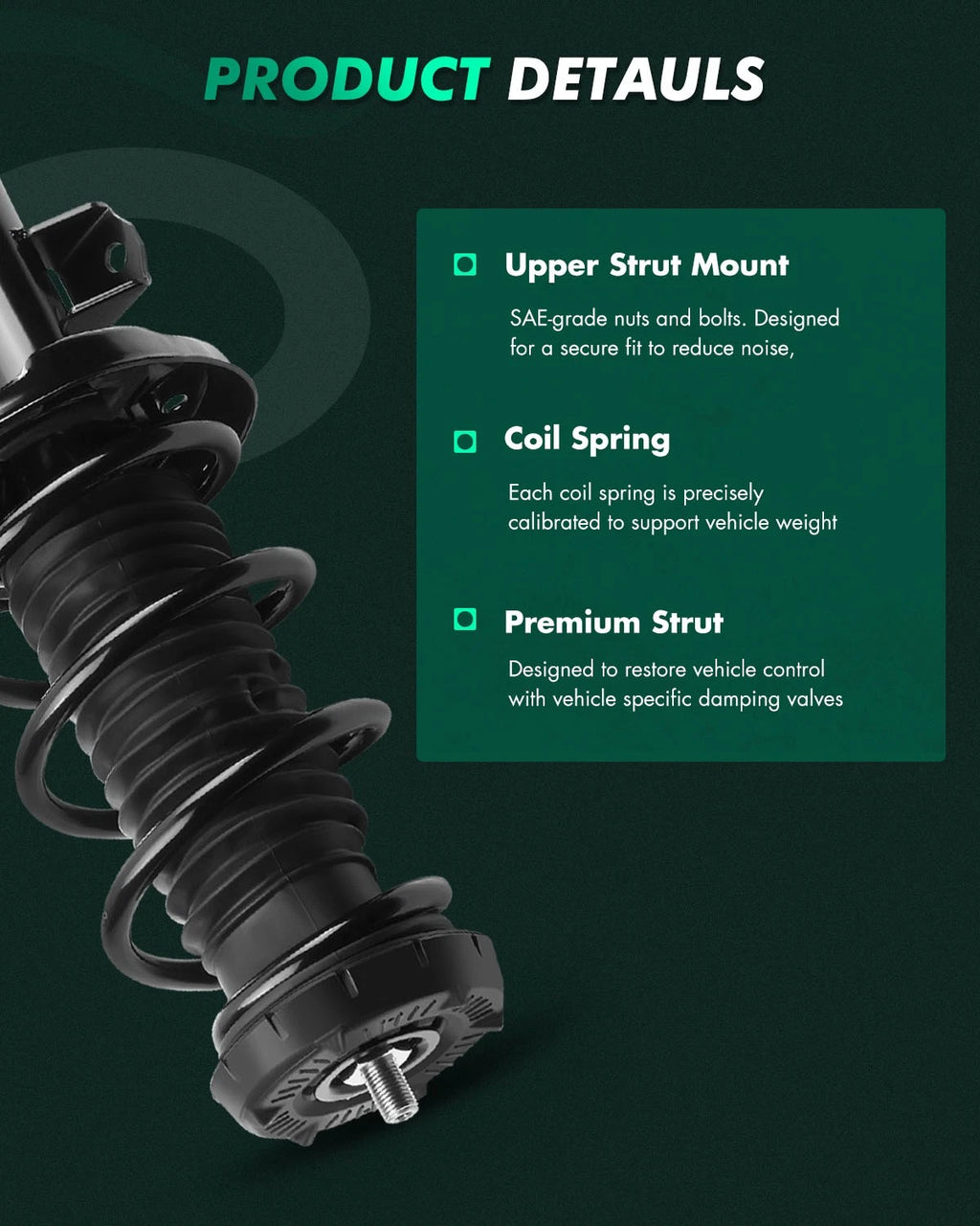 Front Complete Struts & Rear Shock Assembly for Chevrolet Cruze (2011–2012)
