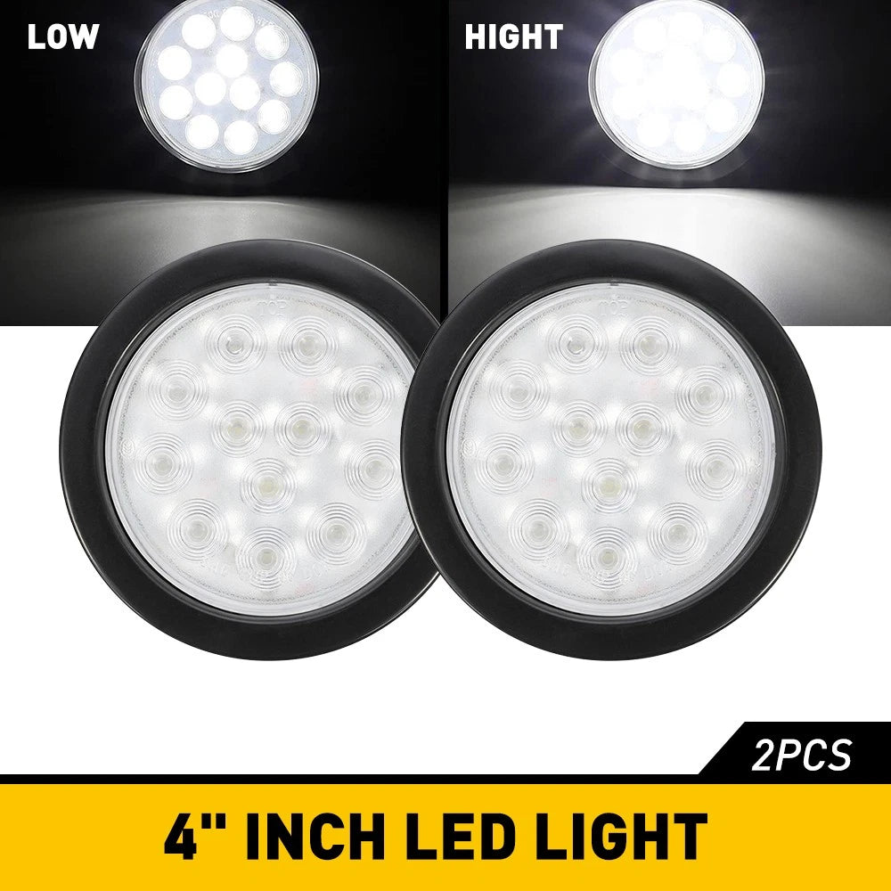 2X 4" 24LED Backup Tail Light for Trailer Truck Boat (YYYY–YYYY)