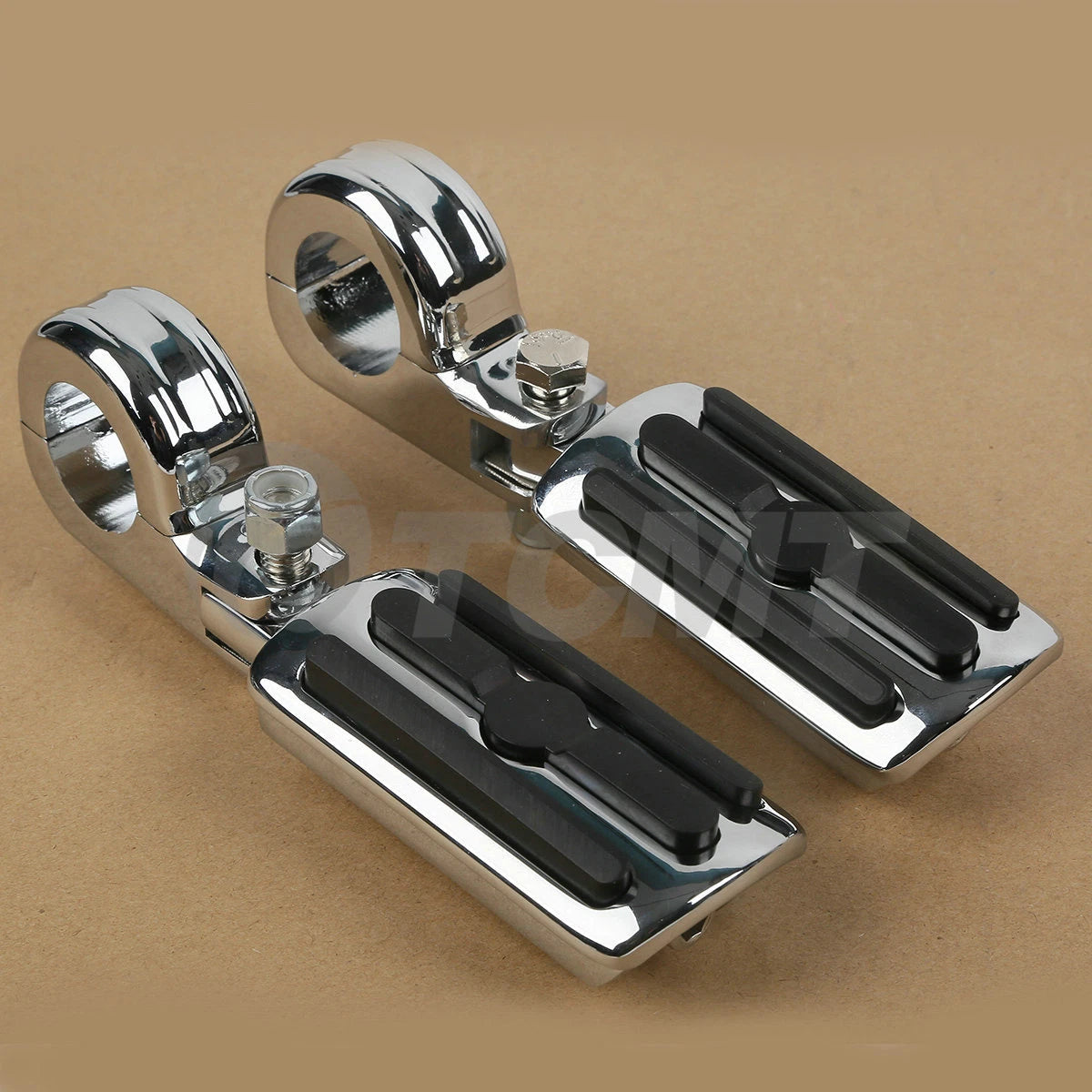 1 1/4" Engine Guard Highway Bars Footpegs Mount Clamps for Harley Yamaha Suzuki