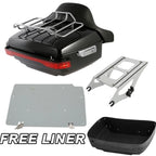 King Trunk Backrest with Rack Light Plate for Harley Road King (2014–2025)