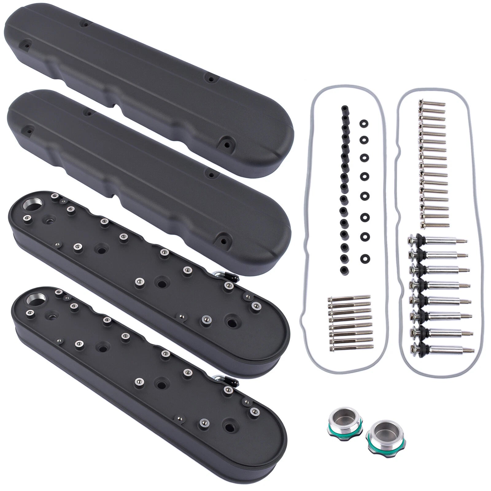 Black Valve Covers for Chevy GM LS Engines (2001-2023)