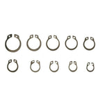 100pcs 304 SS External Circlip Ring Assortment 8-18mm for Universal