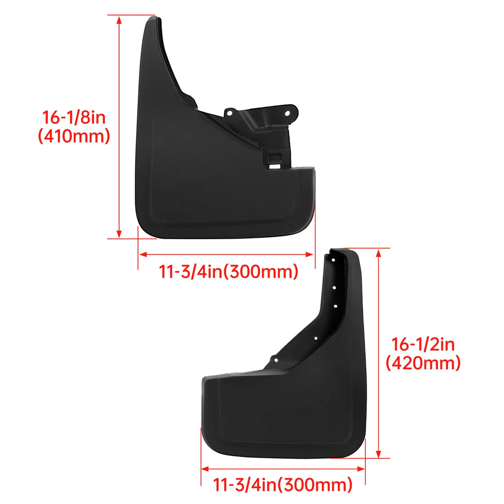 Set of 4 Mud Flaps Splash Guards for Ford Bronco (2021–2024)