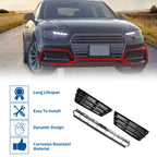 Front Lower Bumper Grille for Audi A4 B9 (2016–2018) Black with Square Hole