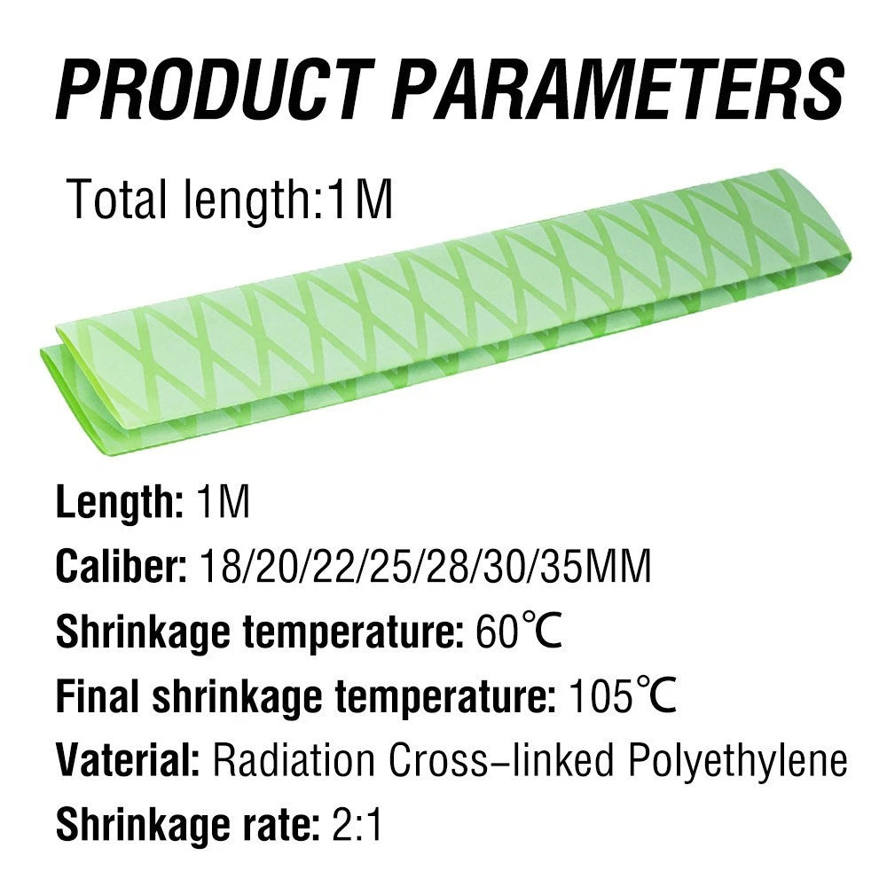 Heat Shrink Sleeve for Fishing Rod 18mm to 35mm Luminous Anti Slip Grip