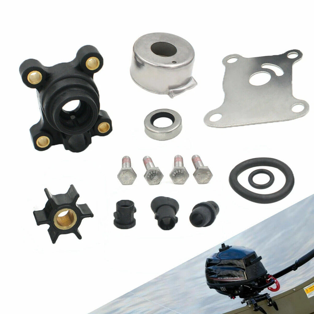 Water Pump Impeller Kit for Johnson Evinrude 9.9 15 Hp (391698, 394711, 18-3327)