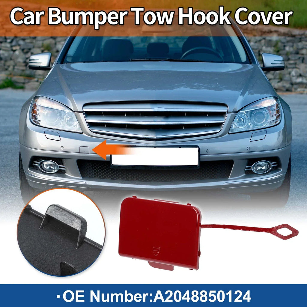 Front Car Bumper Tow Hook Cover for Mercedes-Benz C-Class (2007-2010)