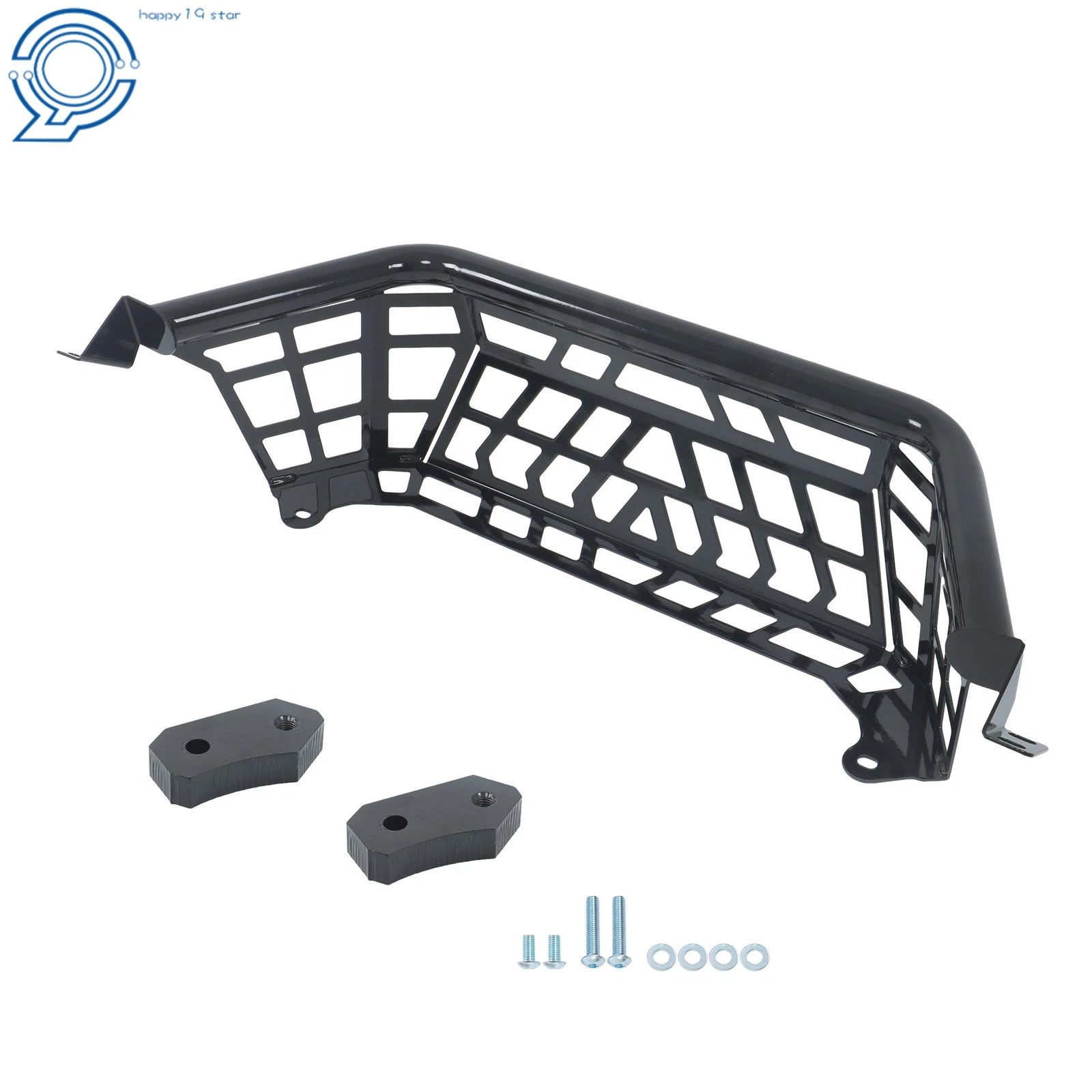 Black Steel Luggage Rack Bed Shell Rear Panel for Kawasaki Teryx KRX 1000 (2020–2023)