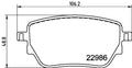 Set of 4 Rear Disc Brake Pads for Mercedes-Benz A220, GLB250 (355039021)