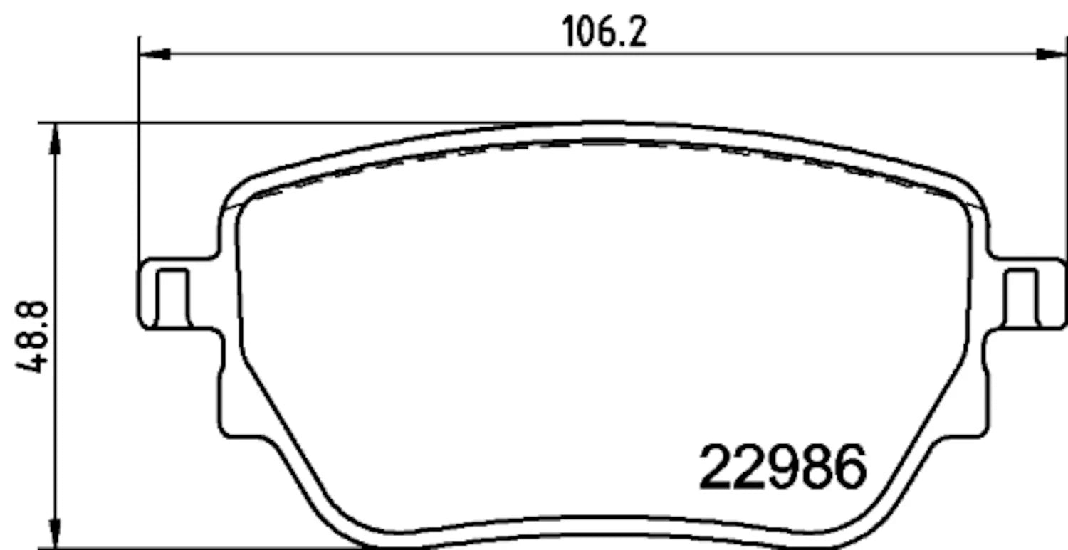 Set of 4 Rear Disc Brake Pads for Mercedes-Benz A220, GLB250 (355039021)