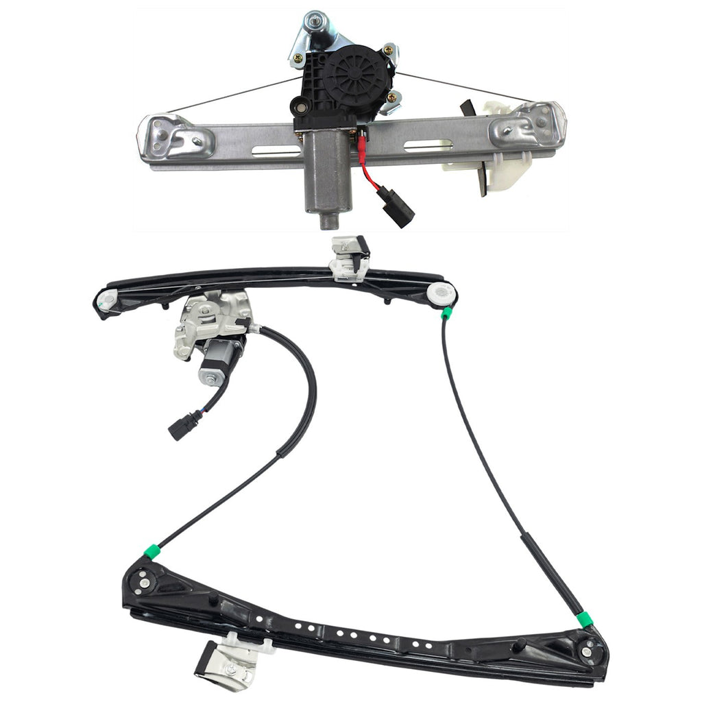 Set of 2 Window Regulators for LS (Front & Rear, Left Side)
