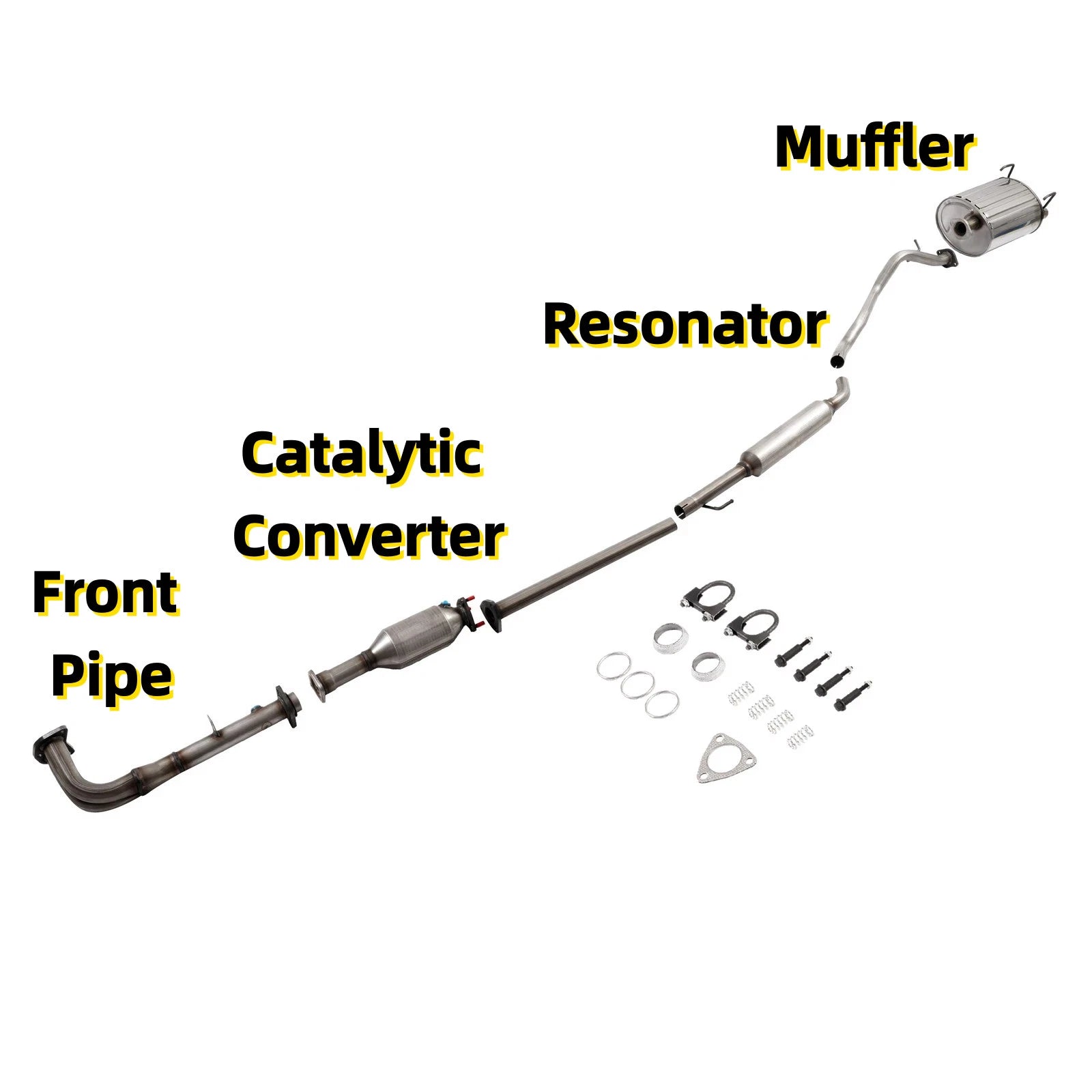 Complete Exhaust System Assembly for Honda CR-V 2.0L (1997–2001)