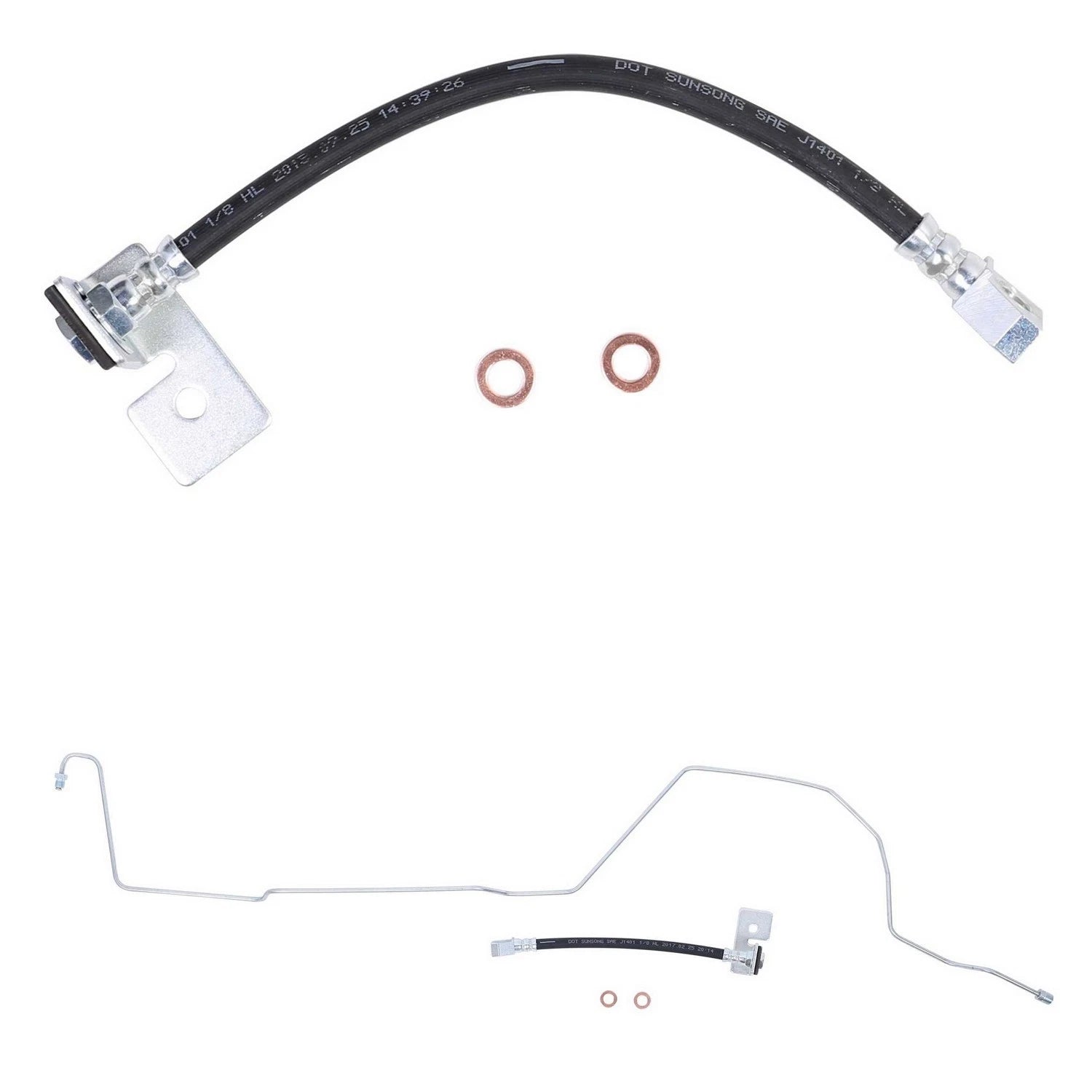 Sunsong Rear Left & Right Brake Hydraulic Hose Kit for Ford F-150 (2004–2023)